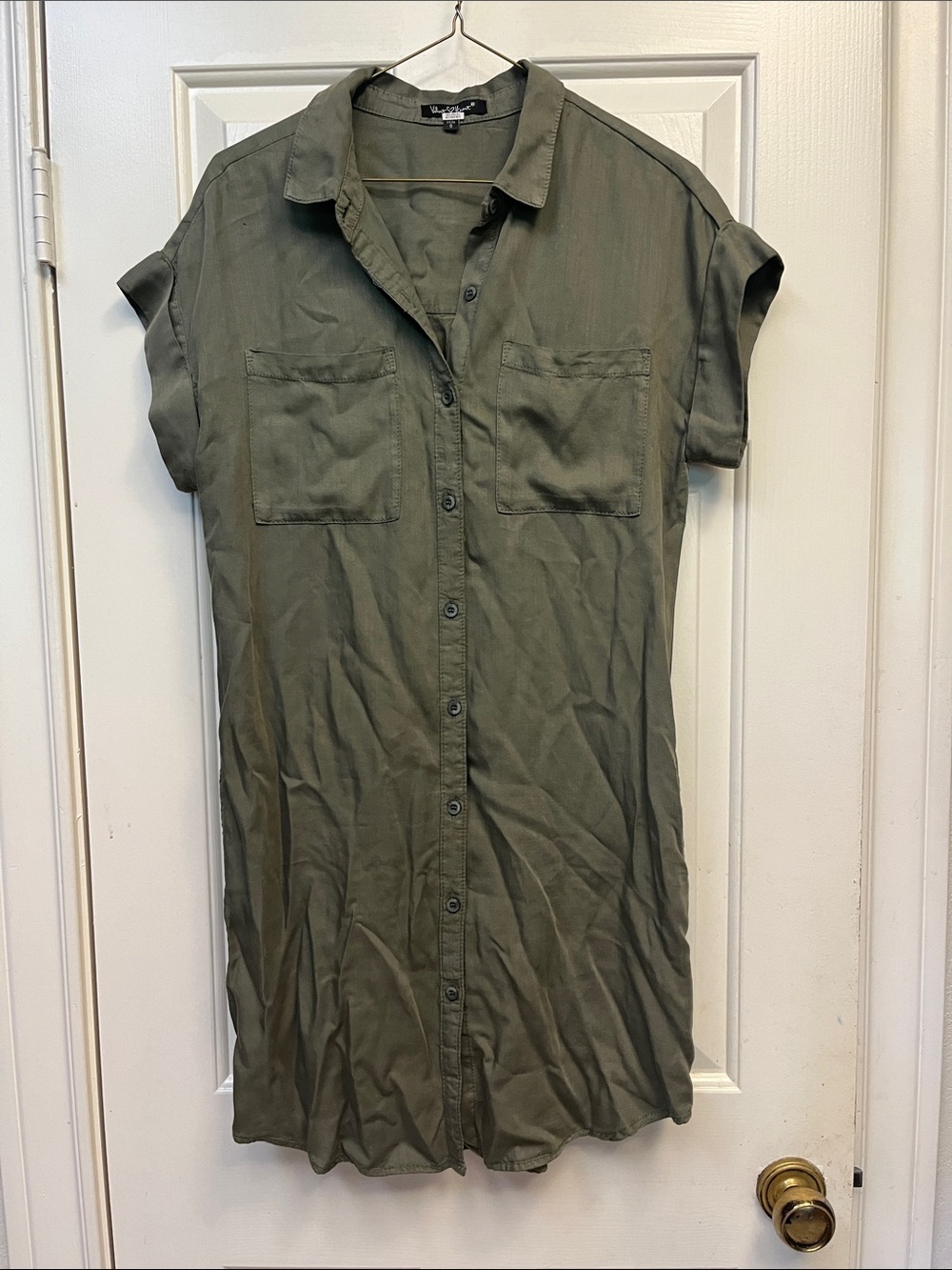 Velvet Heart Olive Shirt Dress S NWOT